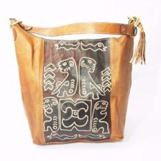 Djogja Klasik Craft Tas Kulit Hobo Besar Lukis - Asmat