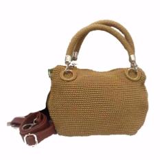 Djogja Klasik Craft Tas Rajut Pesta Triple Ulir - Mocca