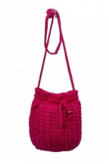 Djogja Klasik Tas Rajut Gaul Serut - Pink