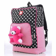Dksh Tas Sekolah Ransel Punggung Anak Perempuan Cewek Warna Pink CIN