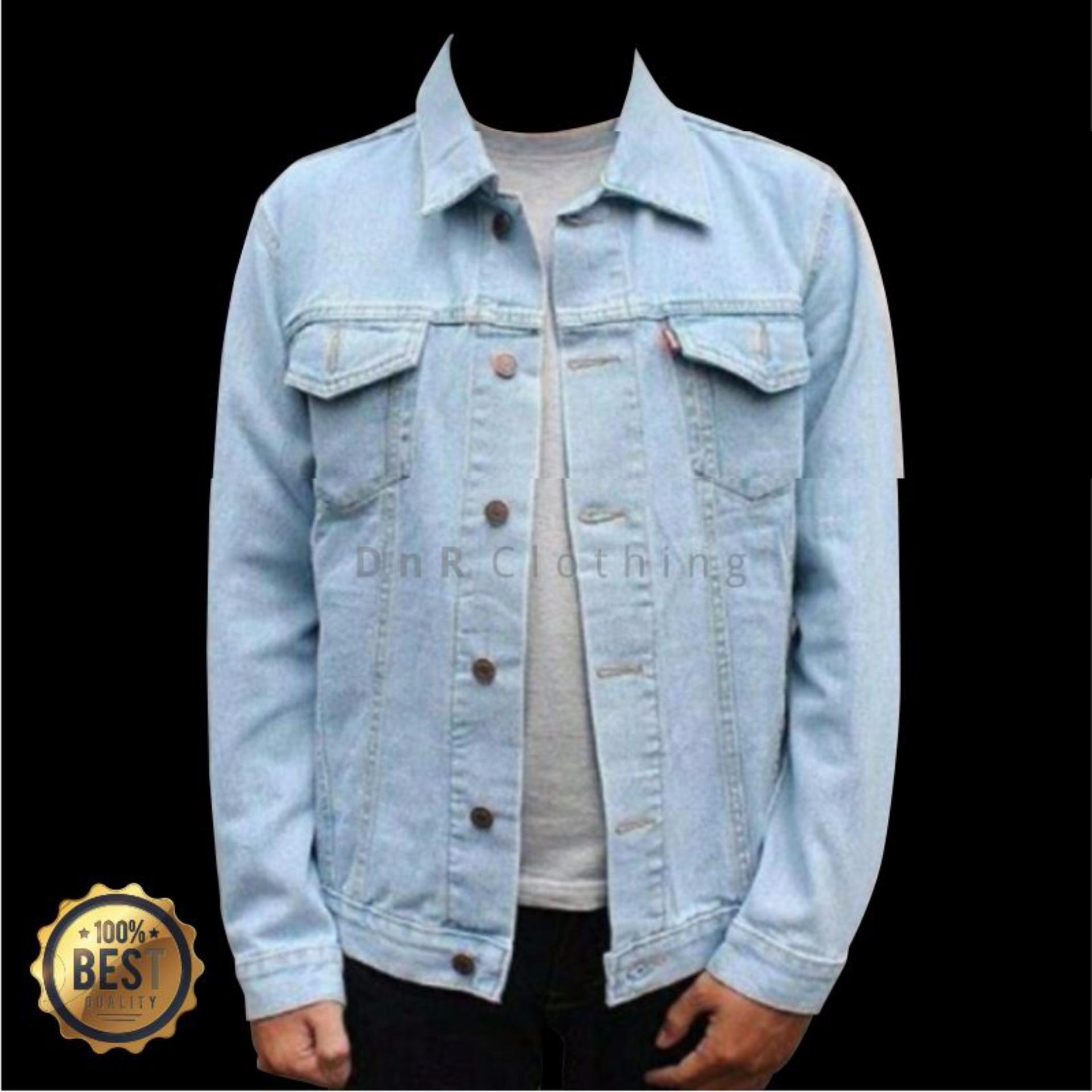 DnR Jaket Jeans Denim Pria - Light Blue 