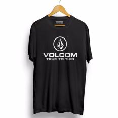 Do More Store Kaos DISTRO VOLCOM Lengan Pendek - Black Premium