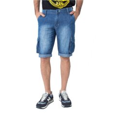 DocDenim Men Jeans Vector RU Short Slim Comfort Fit Biru