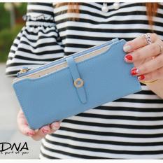 Dompet Fashions Amora Button Wallet Baby Blue Best Seller