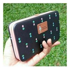 Dompet HP Jimshoney - Lady floral wallet (Black)