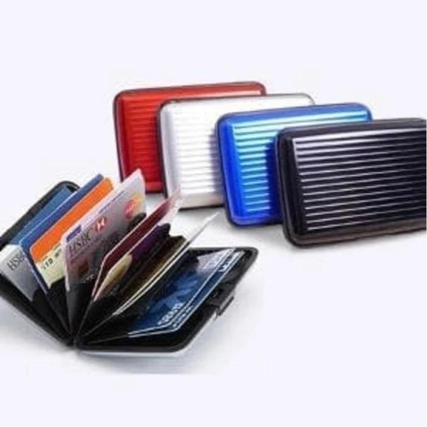 Dompet Kartu Aluminium Card Caddy - Tempat Kartu Kredit, ATM, Kartu Member Random Color