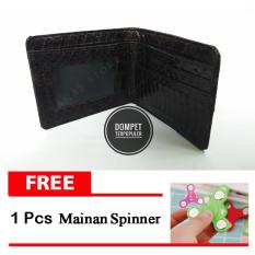Dompet Kulit Asli Pria Wanita Ular Cobra Motif Lidah Warna Hitam - SANAZ STORE