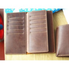 Dompet Panjang 100% Full Kulit Sapi Asli Pria / Wanita - BROWN