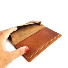 Dompet Panjang Pria / Wanita 100% Full Kulit Sapi Asli - Coklat