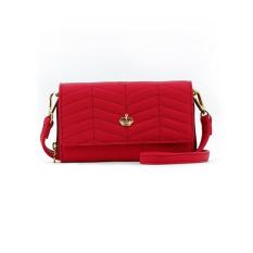 DOMPET SELEMPANG WANITA SOPHIE MARTIN MERAH PESTA CALDERA W1460R1 ORI