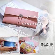 Ultimate Dompet Wanita DY-888 - Pink / Dompet Cewek / Cewe Kartu ATM Panjang Lipat Kulit Import Murah Lucu