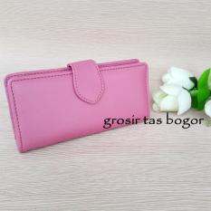 Dompet Wanita Model Lipat Kulit Sintetis - Kesia Pink