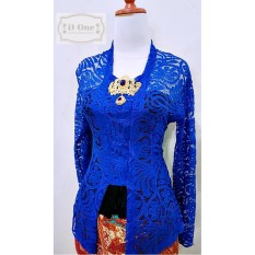 D.ONE.SHOP Kebaya Kutubaru Brokat Elizabeth - Biru Elektrik