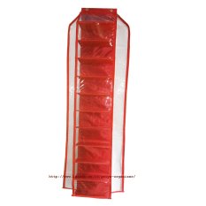 D'Organizer - Rak Sepatu HSO Hanging Shoes Organizer Zipper Merah