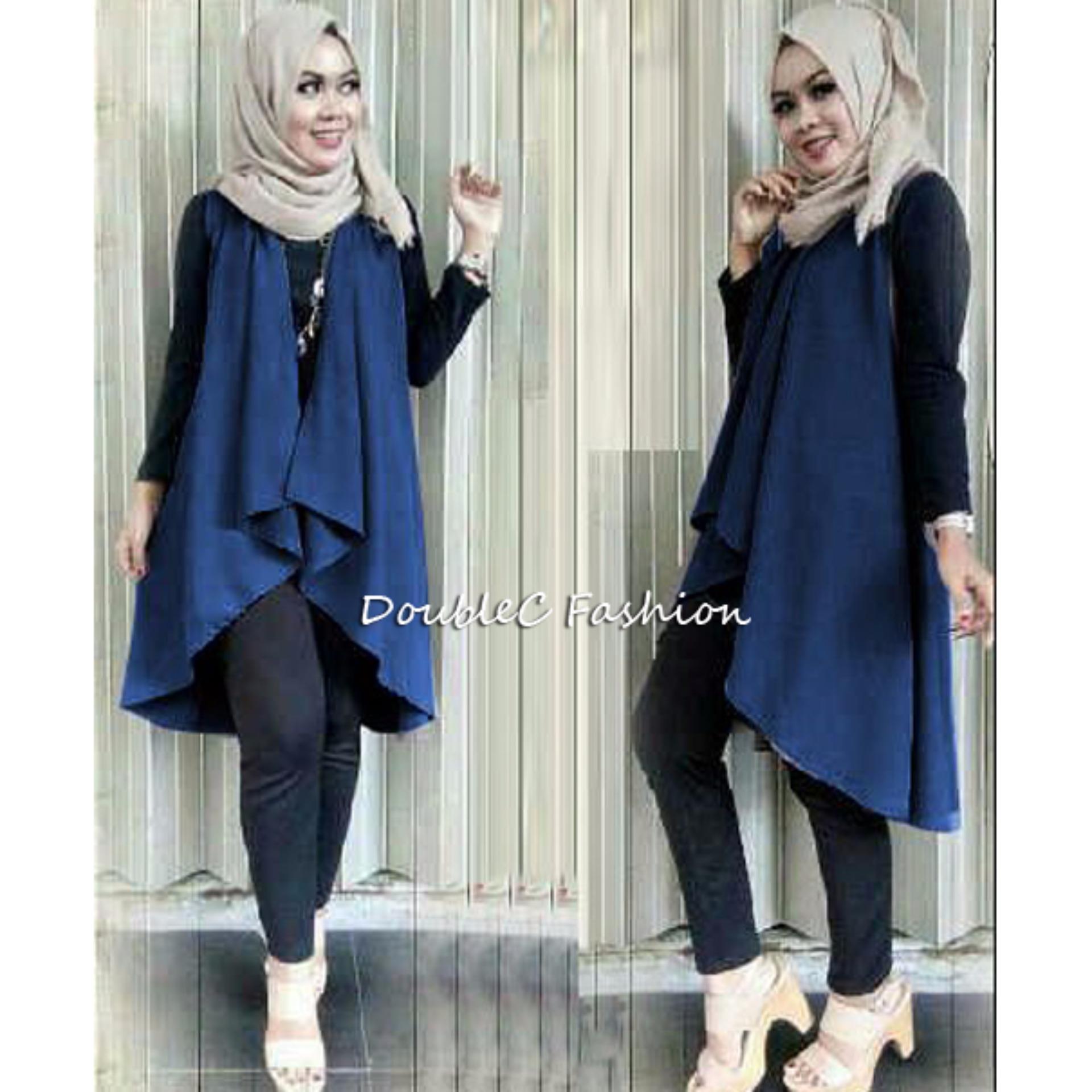 DoubleC Fashion Long Vest Anastasya blue