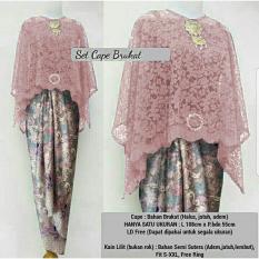 DoubleC fashion Setelan Cape Brukat Batwing