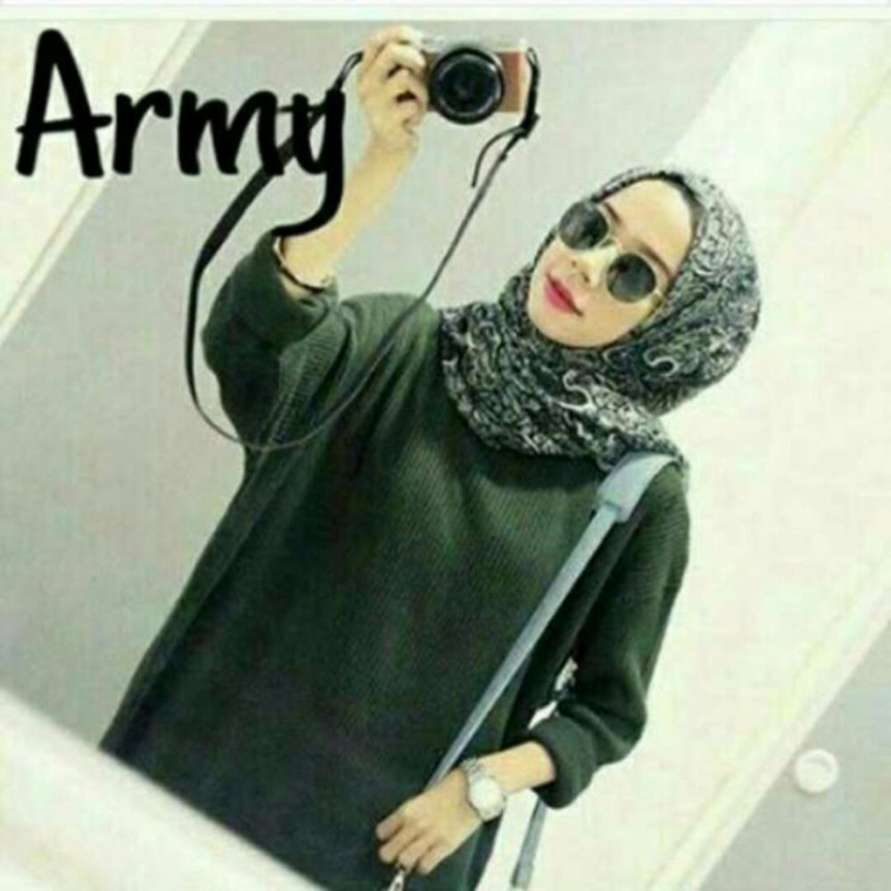 DoubleC Fashion Sweater Boxi Army