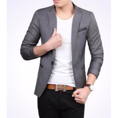 DOZN Jas Blazer Pria Korea full Abu / Grey