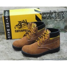 DOZN Sepatu boots caterpillar - caterpilar safety boots COKLAT