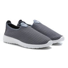 Dr. Kevin Sepatu Olahraga Pria Slip On 9307 Abu - Sepatu Running Jogging Walking Gym Pria - Sepatu Santai Kasual Pria
