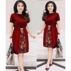 Dres Batik Kombinasi Fashion Wanita