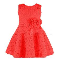 Dress Anak Perempuan Merah Dress Import Imlek Gaun Pesta UlangTahun Anak Girls