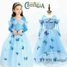 Lynn Design - Dress Baju Kostum Princess Cinderella Anak Long_Frozen Friends