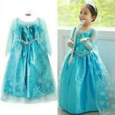 Dress Frozen Elsa Kostum Ulang Tahun Baju Pesta Anak