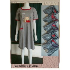 Dress grey, baju tidur daster dewasa cewek perempuan, grosir murah baby doll, remaja abg cantik lucu