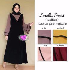 Dress Hijab Linella - Baju Fashion Muslim Ootd - Gamis Terkini - Milo