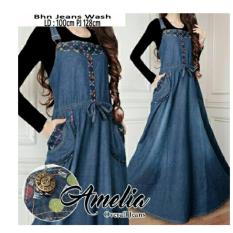 Dress maxi overall gamis kaftan wanita jumbo long dress Amel
