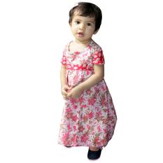 Dress Merah Batik Anak, Baju Tidur Anak, Piyama Anak, Ukuran L, Untuk Usia 3-4 Tahun (DKA002-01) Batik Alhadi