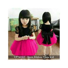 Dress Pesta Anak Murah - Pusat Baju Anak - VF74DRF - Dress Ribbon Fanta fit 3-5 tahun