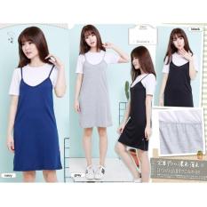 Angela B collection - Pinafore dress in black and white - D204BC