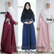 Dress Pink Lucu / Gamis Busui Murah / Baju Menyusui : Farra Dress