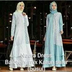 Dress Putih / Gamis Busui Murah / Baju Wanita Menyusui : Naura Dress