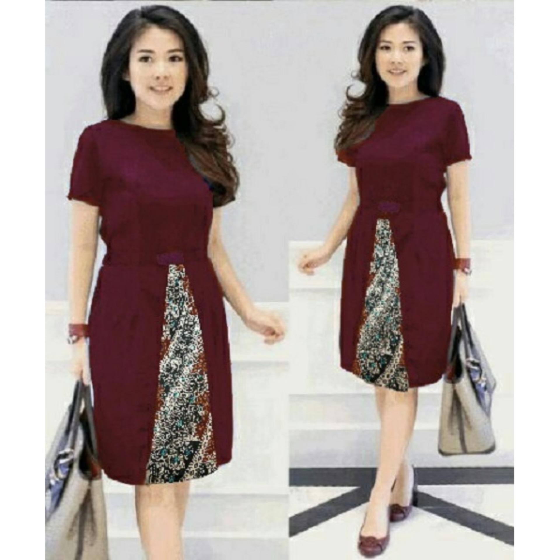 Dress Wanita Fashionable - Dress Kombi Batik