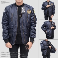 DS Jaket Bomber Pria Scoot Premium BGSR - Navy