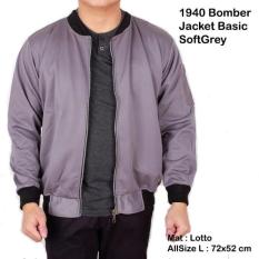 DS Jaket Parasut Bomber Pria Grey