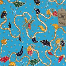 Cek Batik - Kain Batik Motif Ular Bunga Madura Warna Unik (Peach Blue Soft)