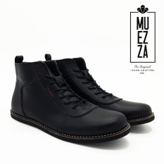 DSH Sepatu Model Brodo Boots Kulit / Sepatu Pria Dan Wanita Erudite Muezza Storm Kulit Asli - Hitam