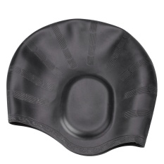 Perlindungan Telinga Silicone Swimming Cap Rambut Panjang Elastis Stretch Hat Dewasa Unisex-Intl