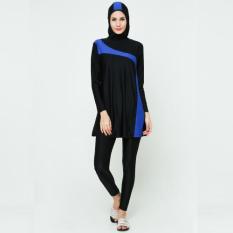 Baju Renang Muslimah Dewasa ES-FCM-001-Hitam-Biru