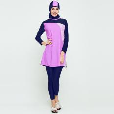 Baju Renang Muslimah-ES-FCM-002-B-Biru dongker-Ungu
