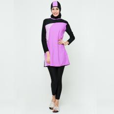 Baju Renang Muslimah-ES-FCM-002-Hitam-Ungu