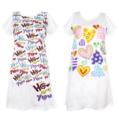 EELIC BAT-8967 -X2P Baju tidur motif lucu daster Lengan Pendek Motif Random