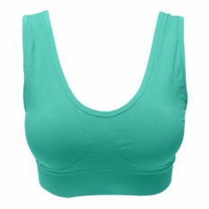 EELIC BRA-86983 Hijau Polos Sport Bra Baju Dalam Yoga Senam Aerobic Tanktop