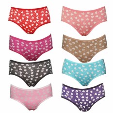 EELIC CDW-0823 MIX 8 PCS Celana Dalam Wanita Dewasa Motif LOVE Warna -Warni