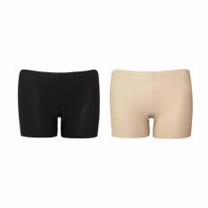EELIC CDW-1310A 2 PCS Celana Dalam Wanita 2 Warna Mix ( HITAM,CREAM ) SHORT Super Soft