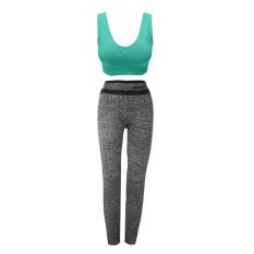 EELIC CLS-02286 MIX Celana Leging Sport 0022 Motif Garis Hitam + BRA-86983 Sport Bra Baju Dalam Yoga Senam Aerobic Tanktop